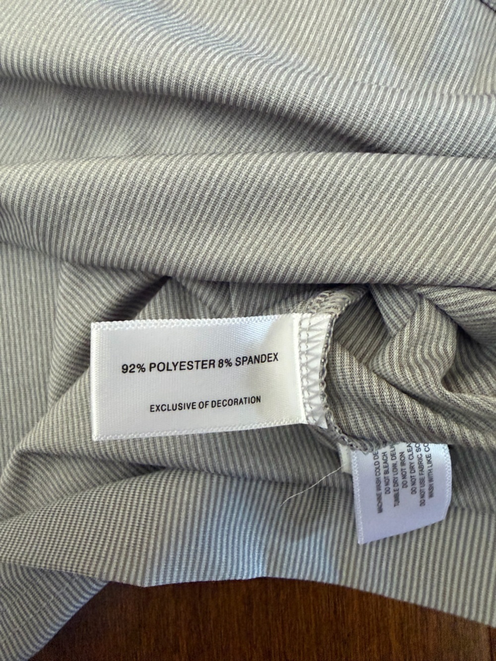 Cutter and Buck Polo Medium Dry Tech Shirt Gray Long Sleeves Button Activewear - Picture 6 of 6